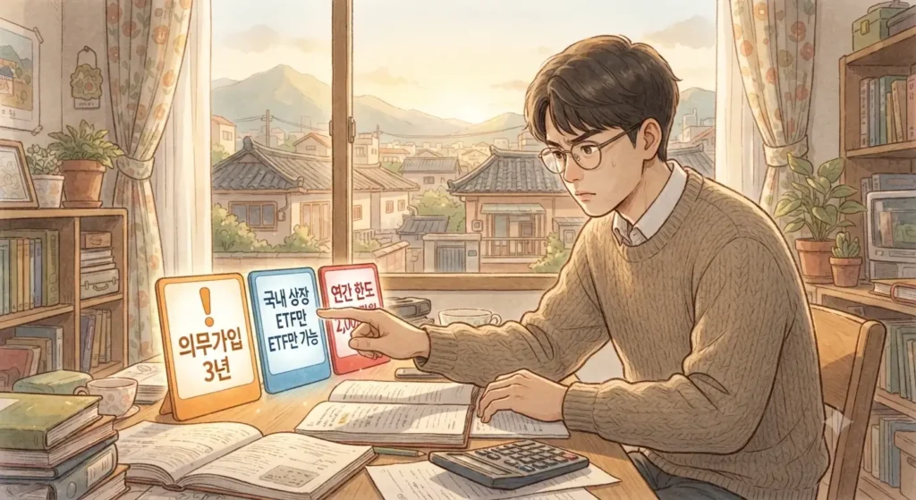 ISA 운영법 실천 시 반드시 알아야 할 주의사항 3가지를 보여주는 지브리풍 일러스트