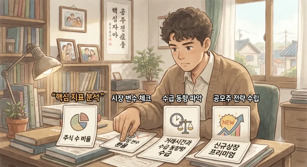 SK하이닉스 ADR상장 후 국내주가와 다른 가격이 형성되는 4가지 이유를 보여주는 지브리풍 일러스트